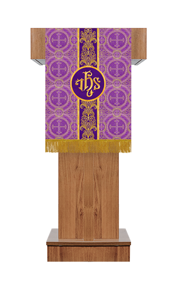 Pulpit/Lectern with Golden Embroidery Trim