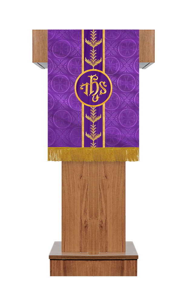 Handcrafted Church Altar Cloth with Detailed Embroidered Trims