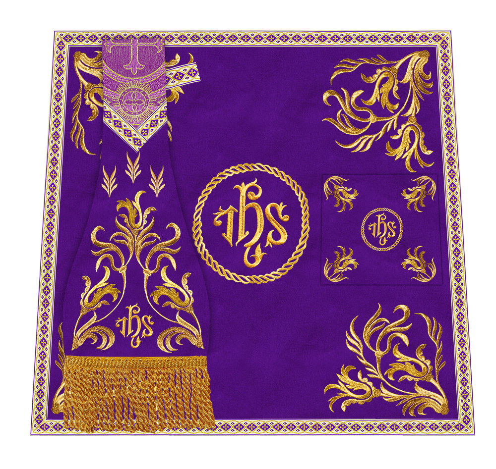 Mass set Vestment with Embroidered Motif