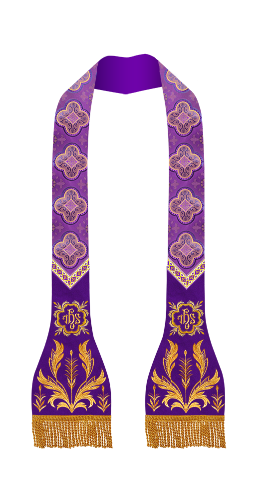 Spiritual Catholic Stole with Embroidery