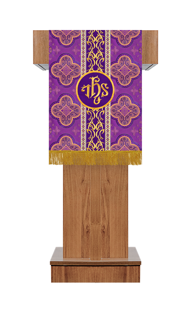 Pulpit/Lectern with Embroidery Motif and Orphrey