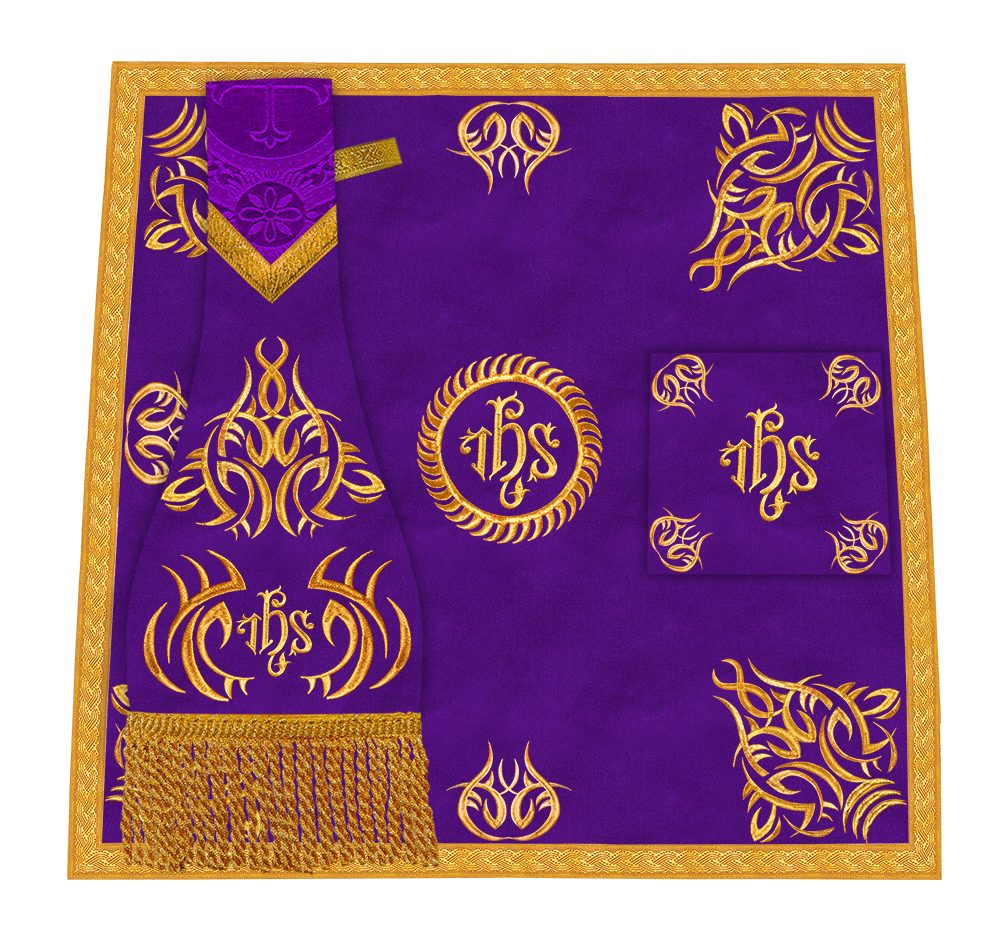 Set of four Fiddleback vestment with stole