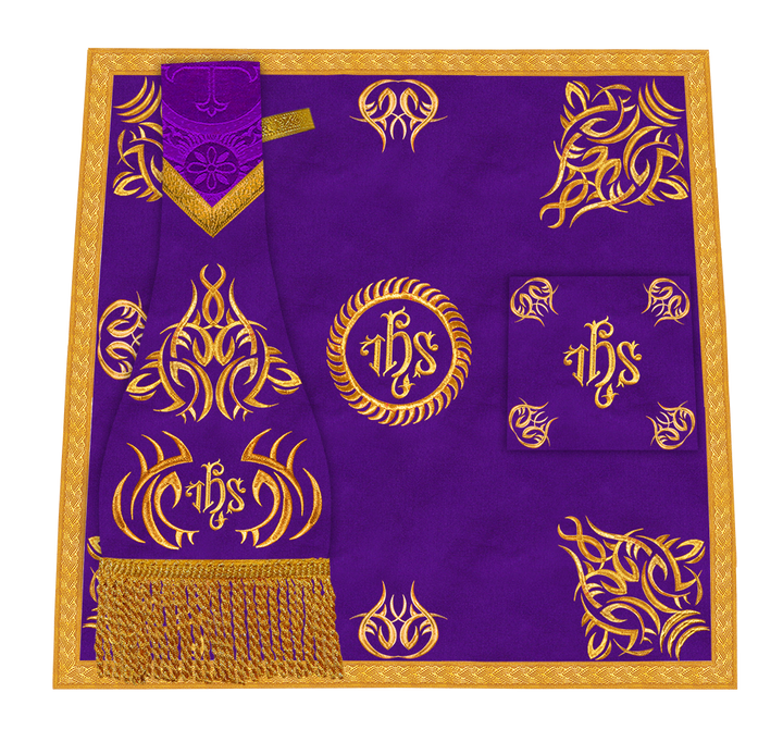 Set of four Fiddleback vestment with stole