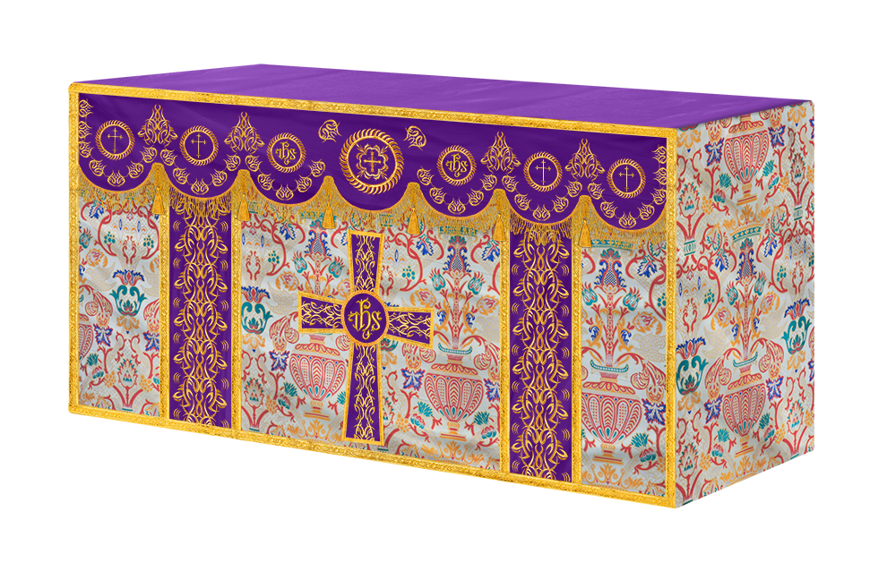 Tapestry Altar Cloth with Embroidered Orphrey