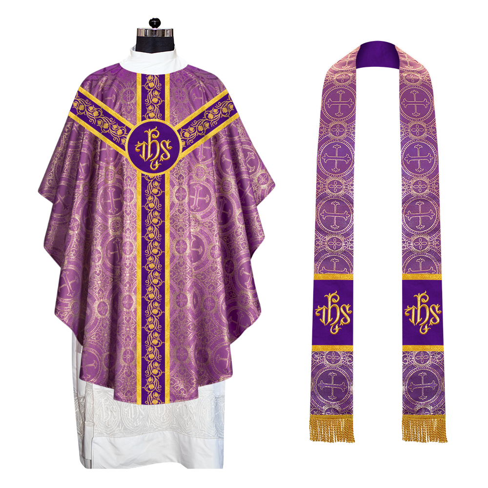 Gothic Chasuble with Grapes Embroidery