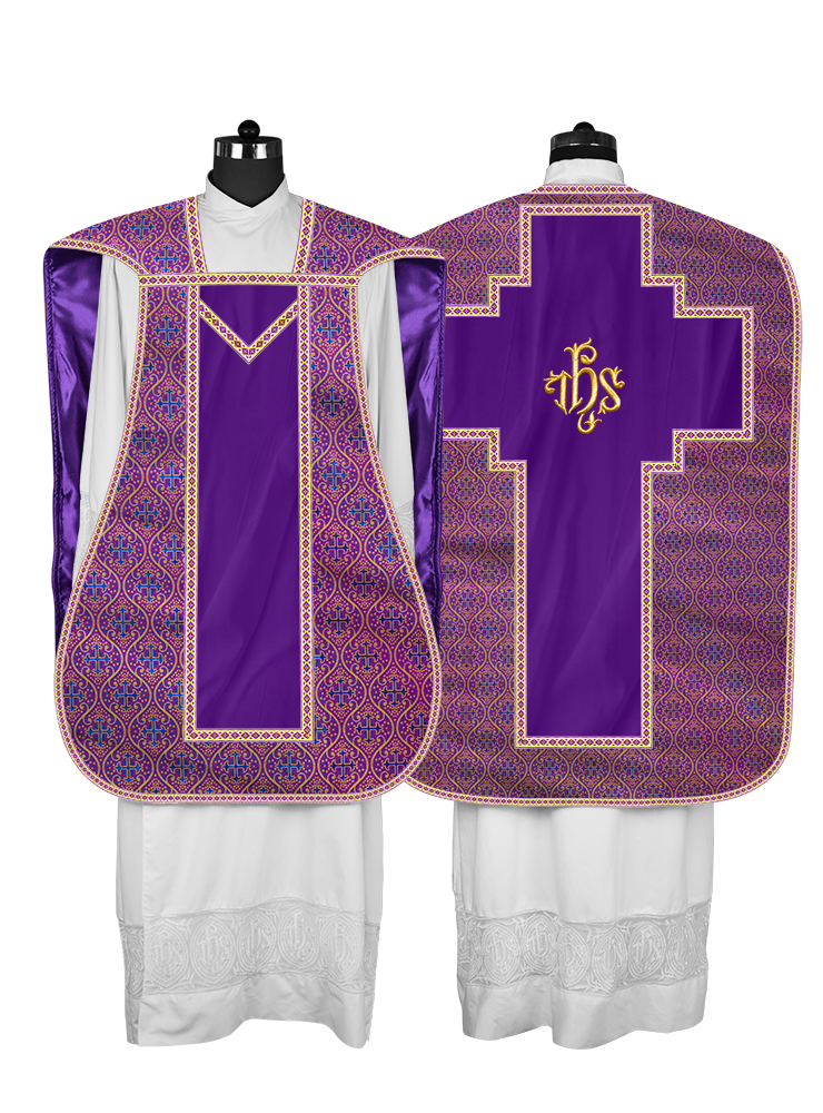 Roman chasuble with Motif and Trims