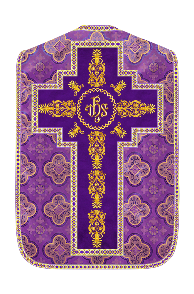 Roman Chasuble Vestments Adorned With Trims