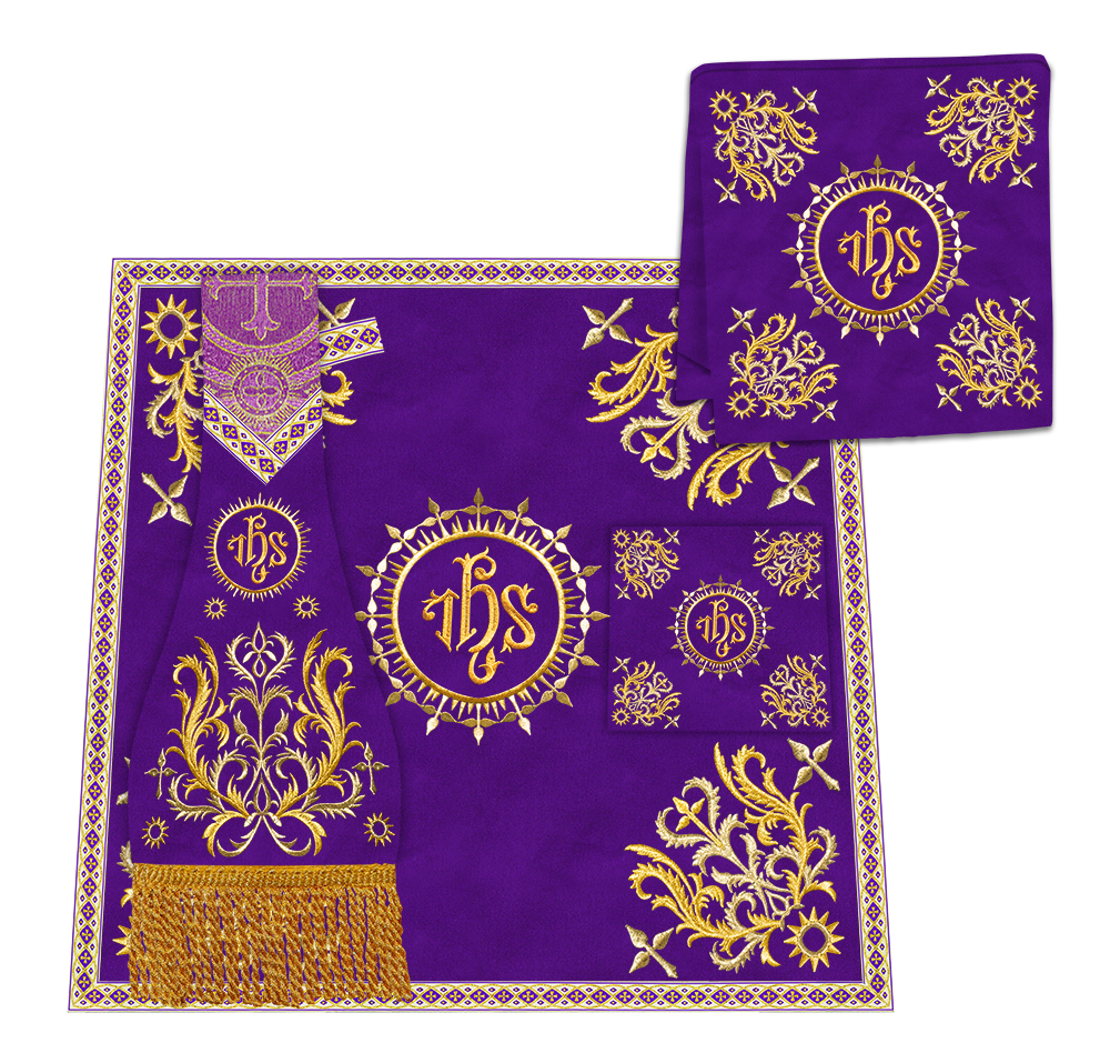 Borromean Chasuble Vestment Enhanced With  Motifs and Trims
