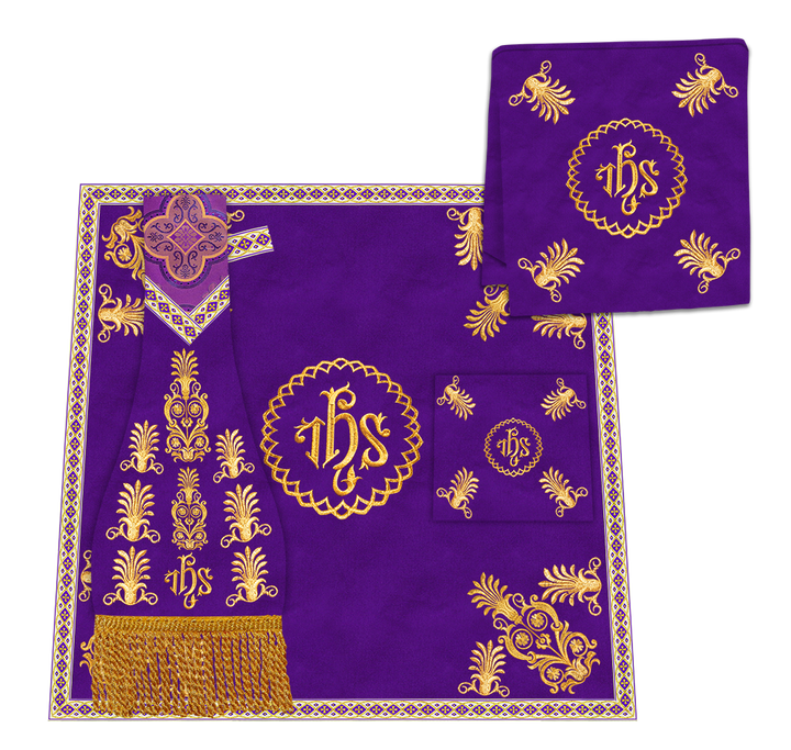 Altar Cloth with Embroidered Motif and Trims