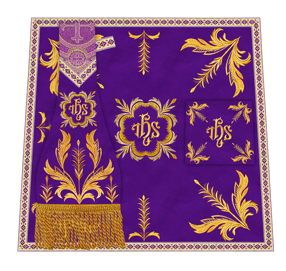 Roman Chasuble Vestment With Detailed Orphrey