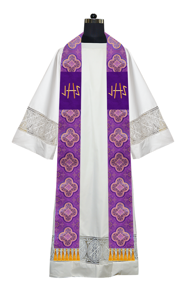 Embroidered Priest Stole with Motif