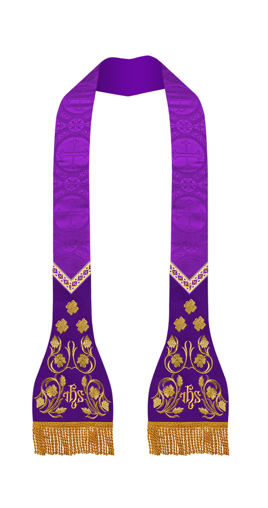 Grapes Embroidered Roman Stole