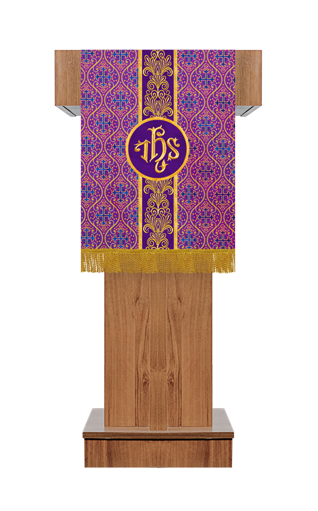 Pulpit/Lectern with Golden Embroidery Trim