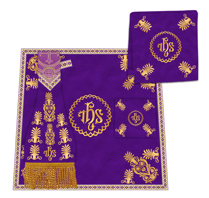 Altar Cloth with Embroidered Motif and Trims