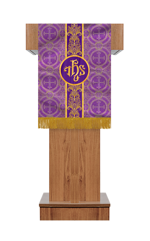 Pulpit/Lectern with Golden Embroidery Trim