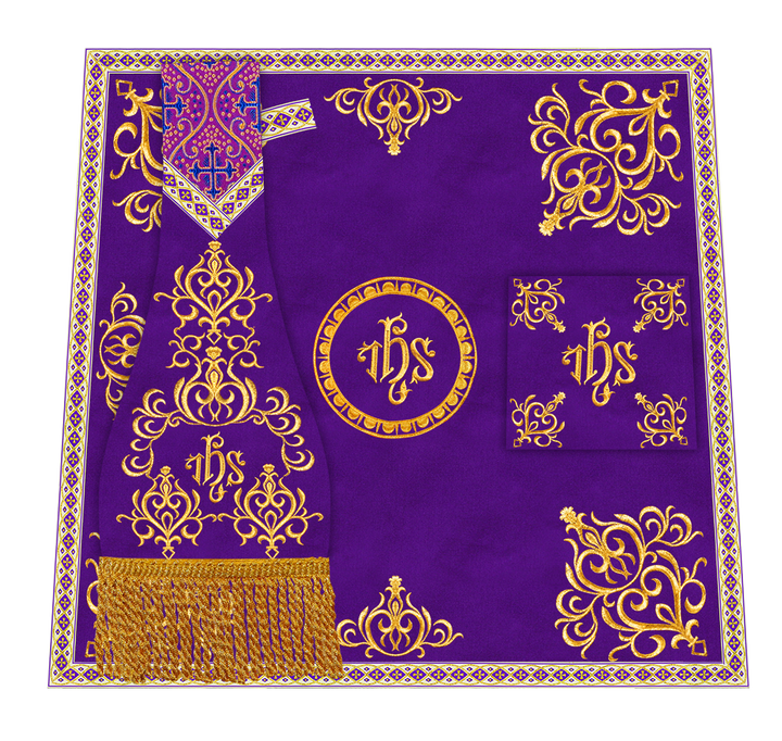 Traditional Fiddleback Vestment With Motifs and Trims