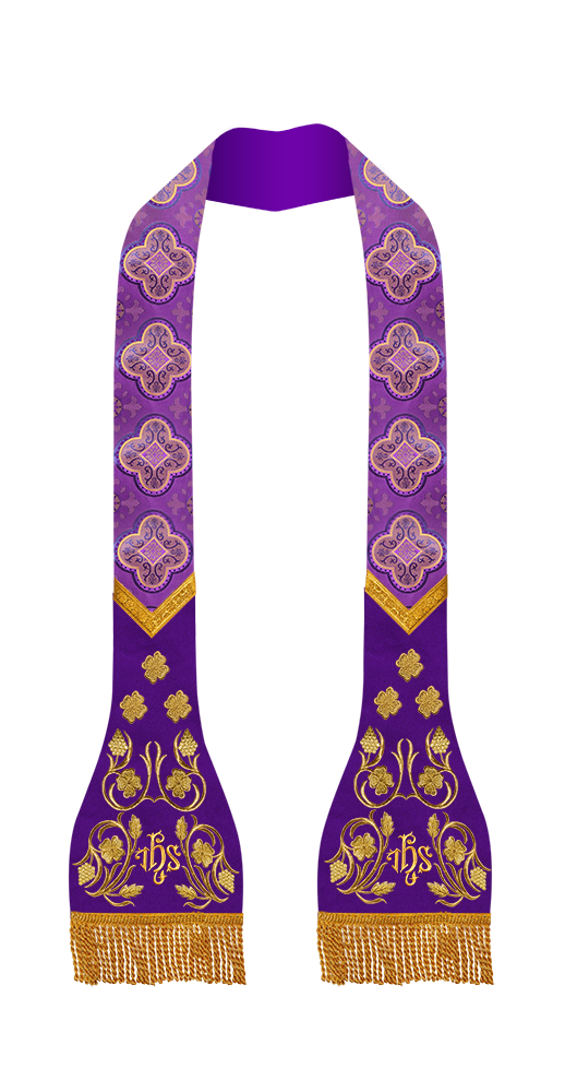 Roman Stole with grapes embroidery