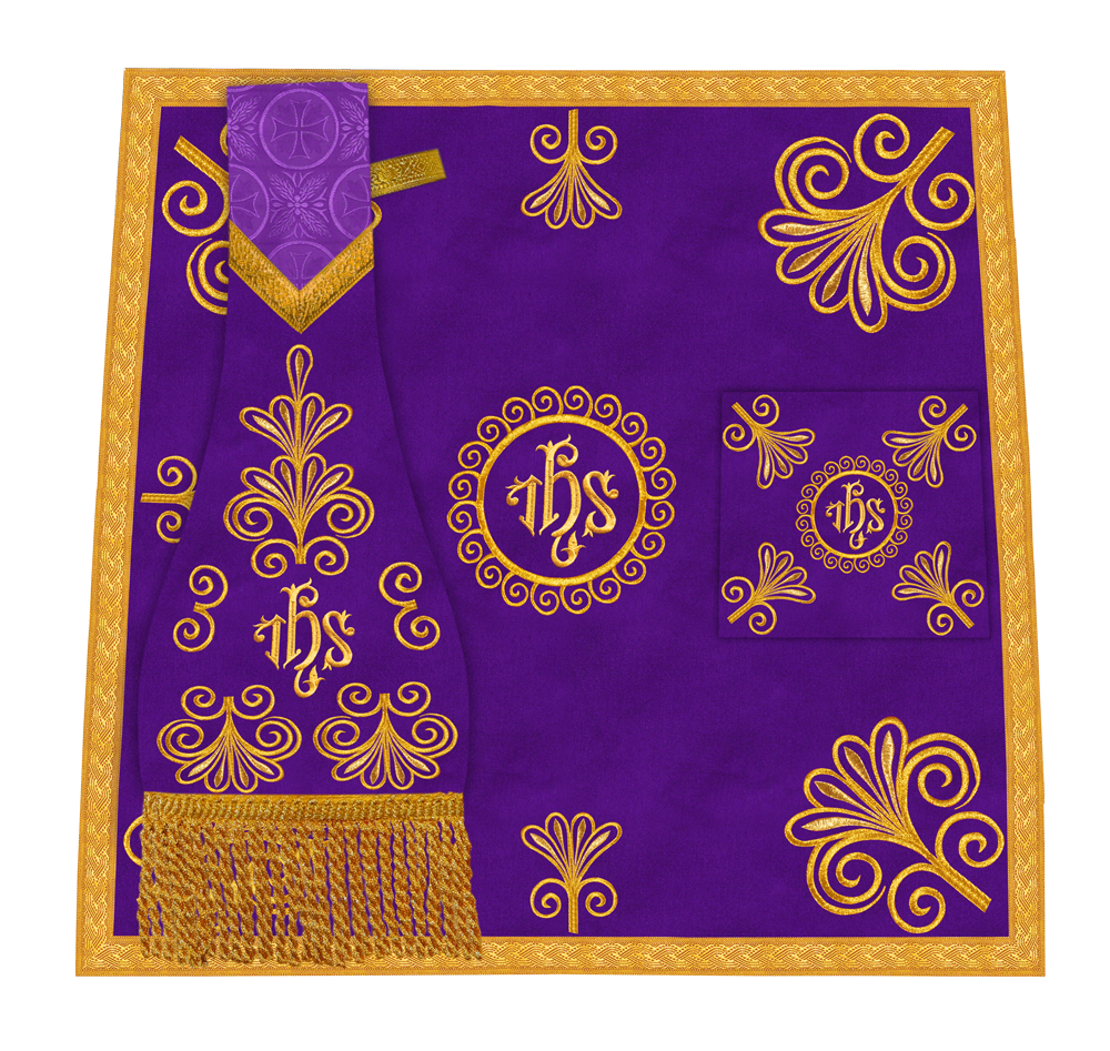 Church Mass Set with Elegant Liturgical Embroidery