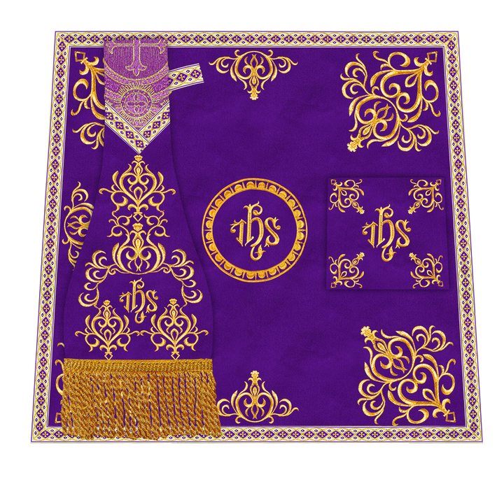 Traditional Fiddleback Vestment With Motifs and Trims