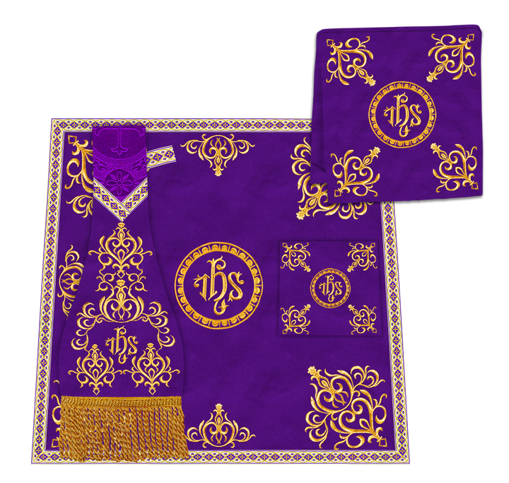 Gothic Chasuble Vestments With Adorned Orphrey And Trims