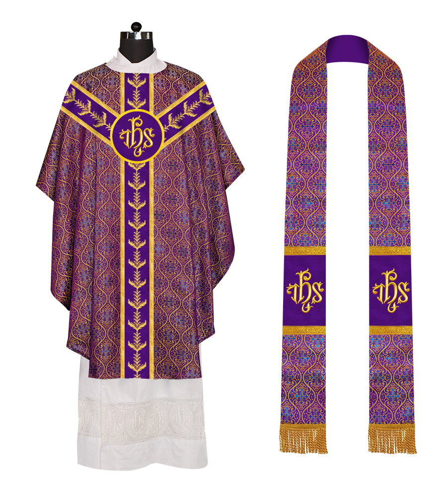 Gothic Style Chasuble with Adorned Lace