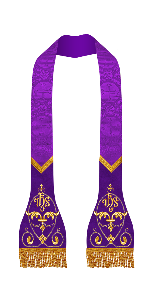 Liturgical Stole with embroidered motif