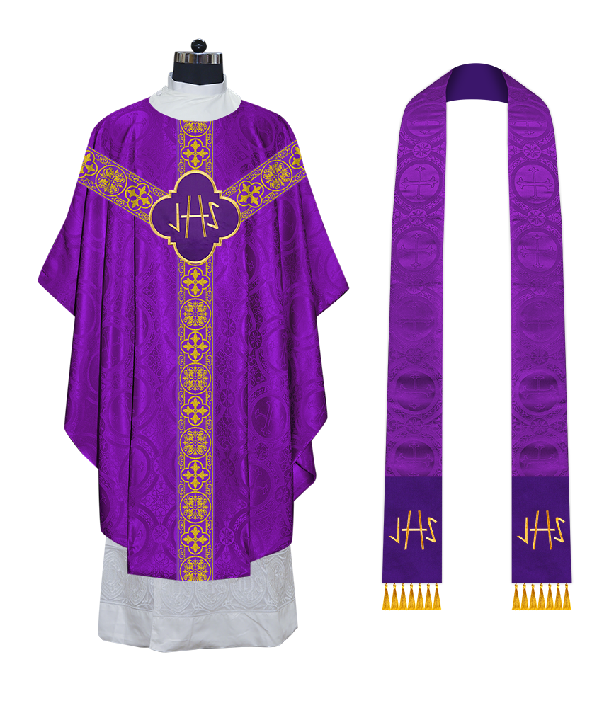 Gothic Chasuble with Ornate Braided Trims