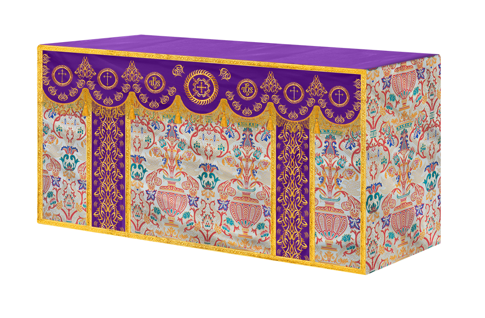 Tapestry Altar Cloth with Embroidered Orphrey
