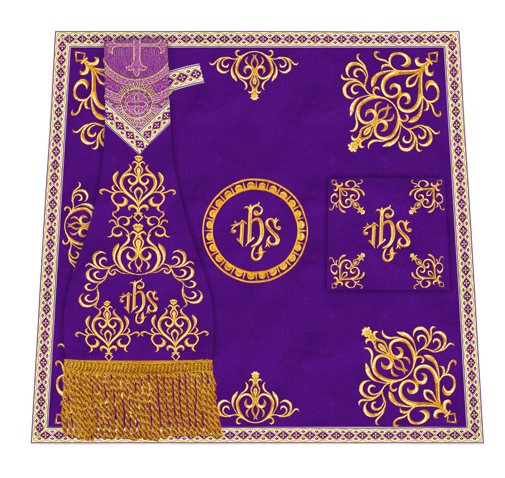 Borromean Chasuble Vestment Adorned With Colour Braids and Trims