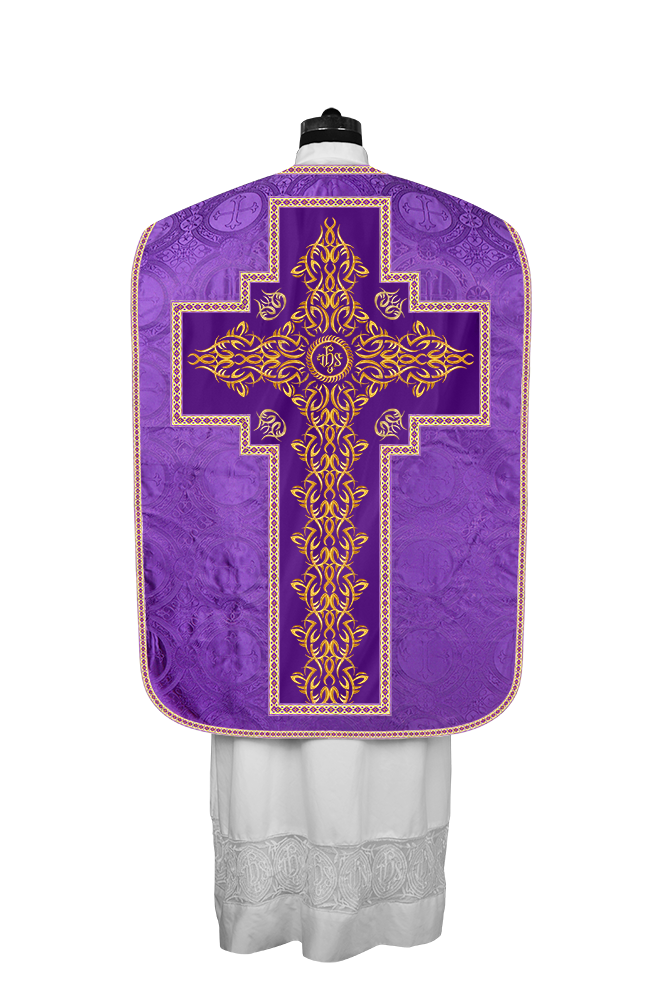 Roman Fiddleback Chasuble With Enhanced Embroidery  & trims