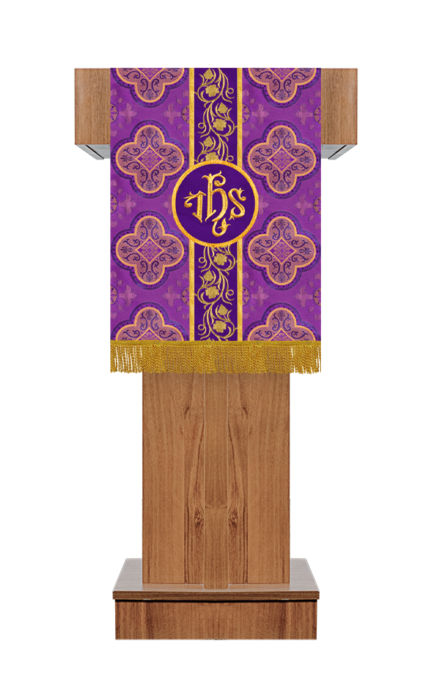 Pulpit/Lectern with Grapes Embroidery Trim