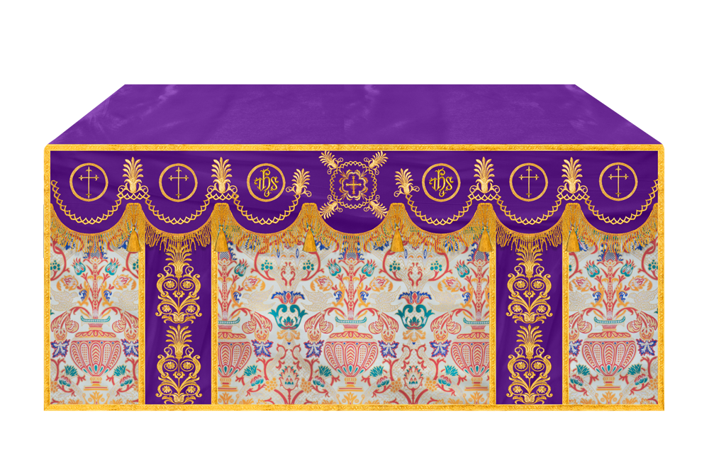 Embroidered Coronation Tapestry Church Altar Cloth