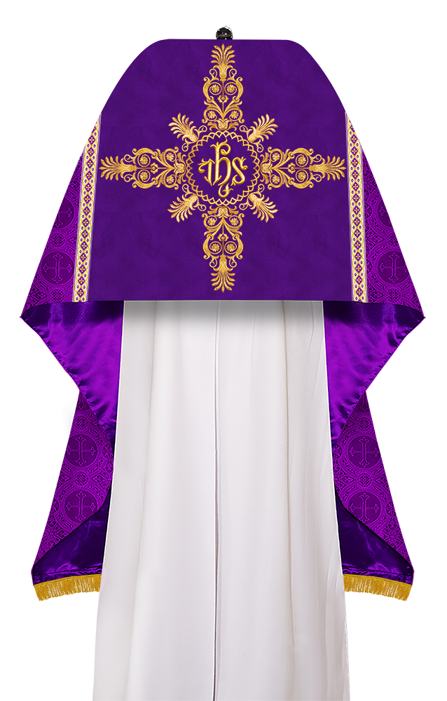 Humeral Veil Vestment with Embroidery and Spiritual Motif