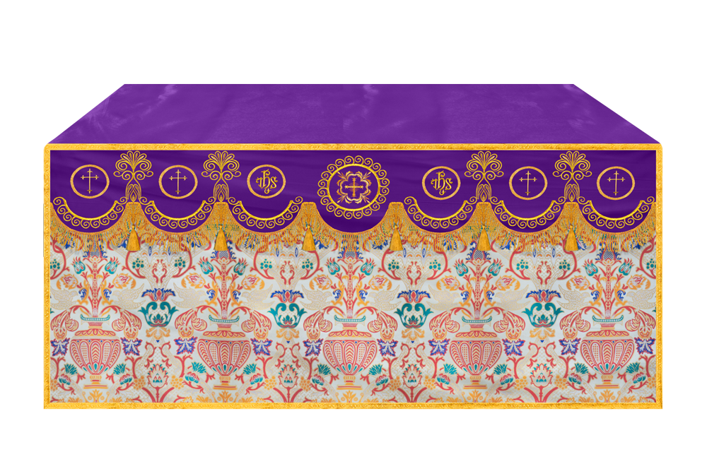 Coronation Tapestry Church Altar Cloth with Trims