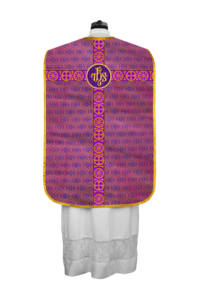 Catholic Roman Chasuble with Ornate Orphrey