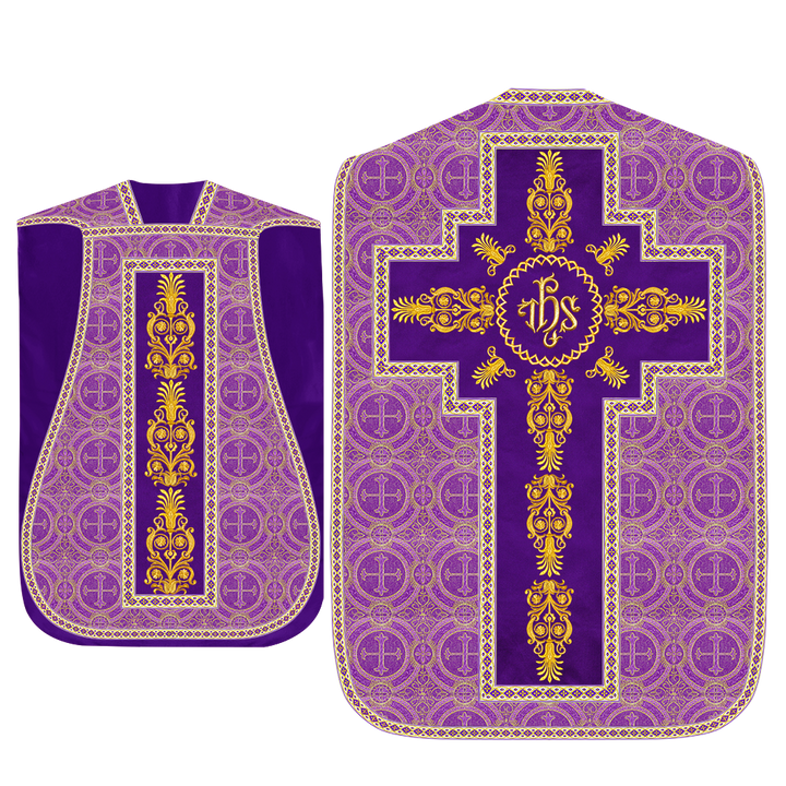 Roman Chasuble Vestments Adorned With Trims