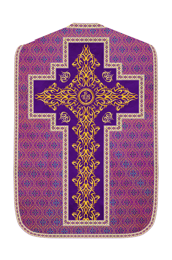 Roman Fiddleback Chasuble With Enhanced Embroidery  & trims