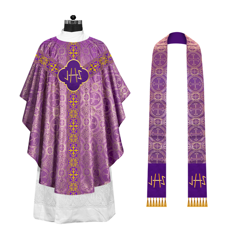 Gothic Chasuble with Ornate Braided Trims