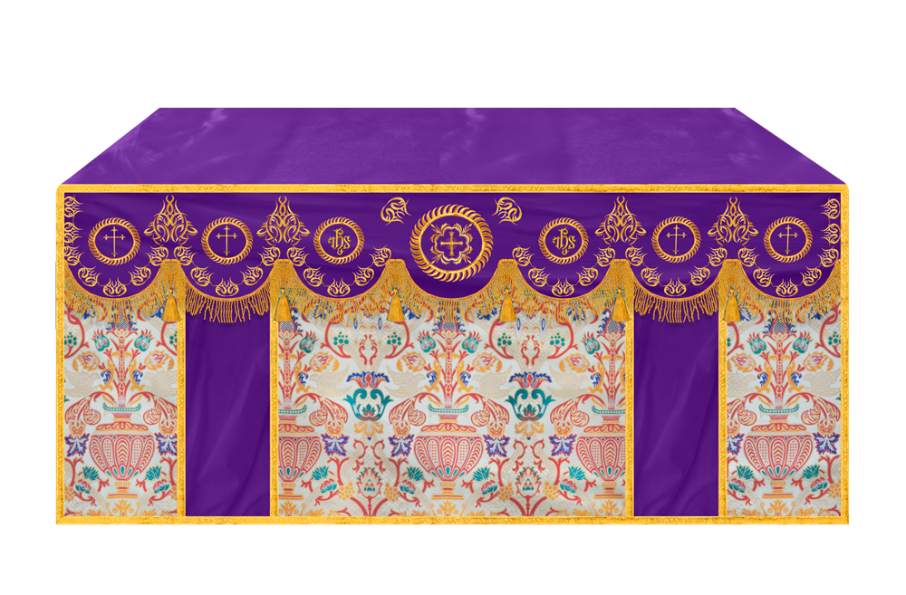Tapestry Altar Cloth with Embroidered Orphrey