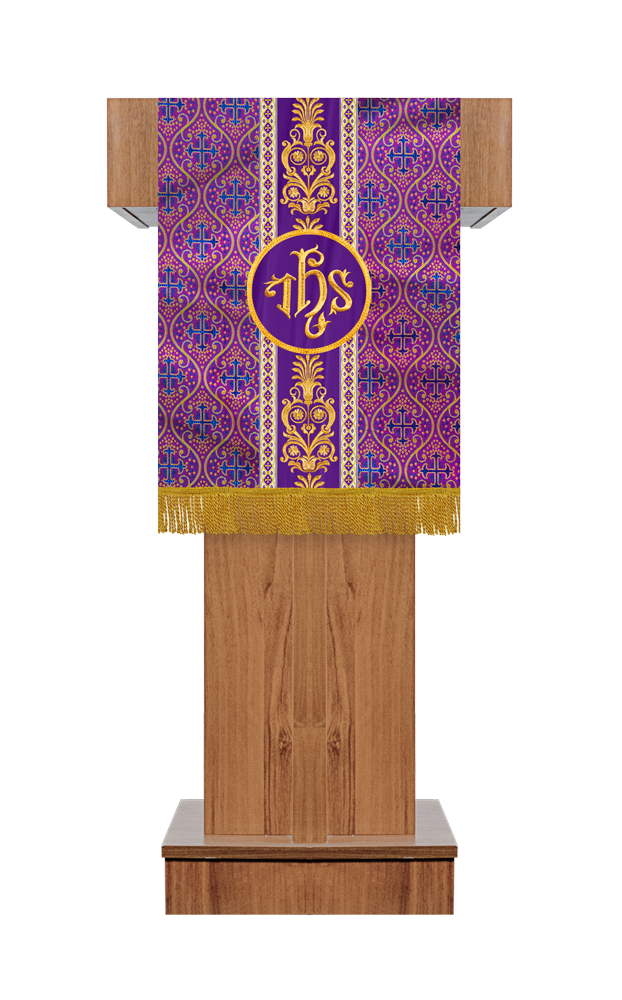 Altar Cloth with Embroidered Motif and Trims