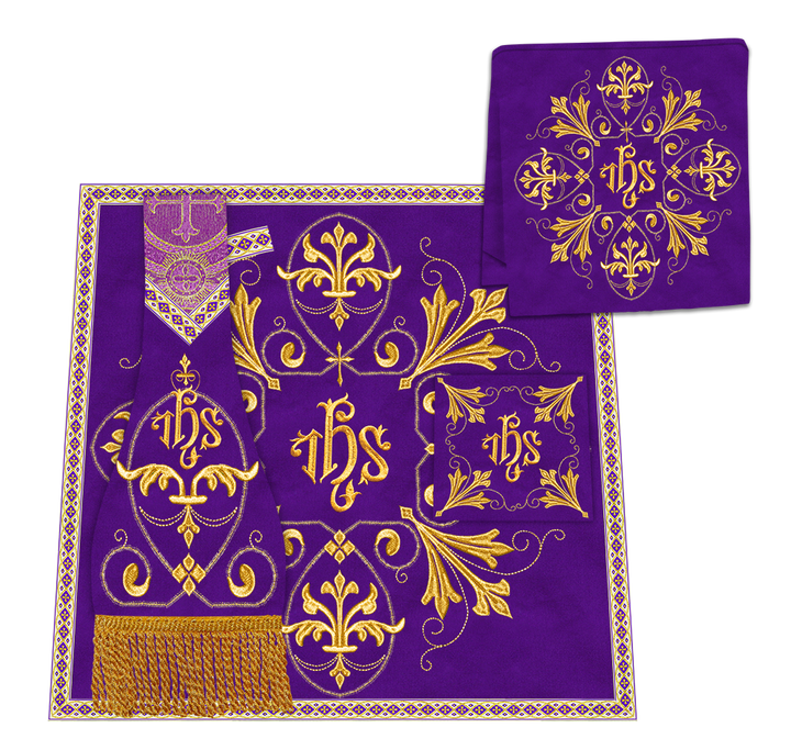 Borromean Chasuble Vestment With Spiritual Motifs and Trims