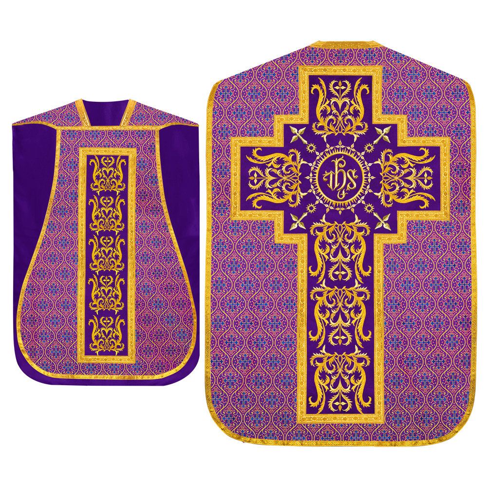 Set of Four Roman Chasuble with matching stole