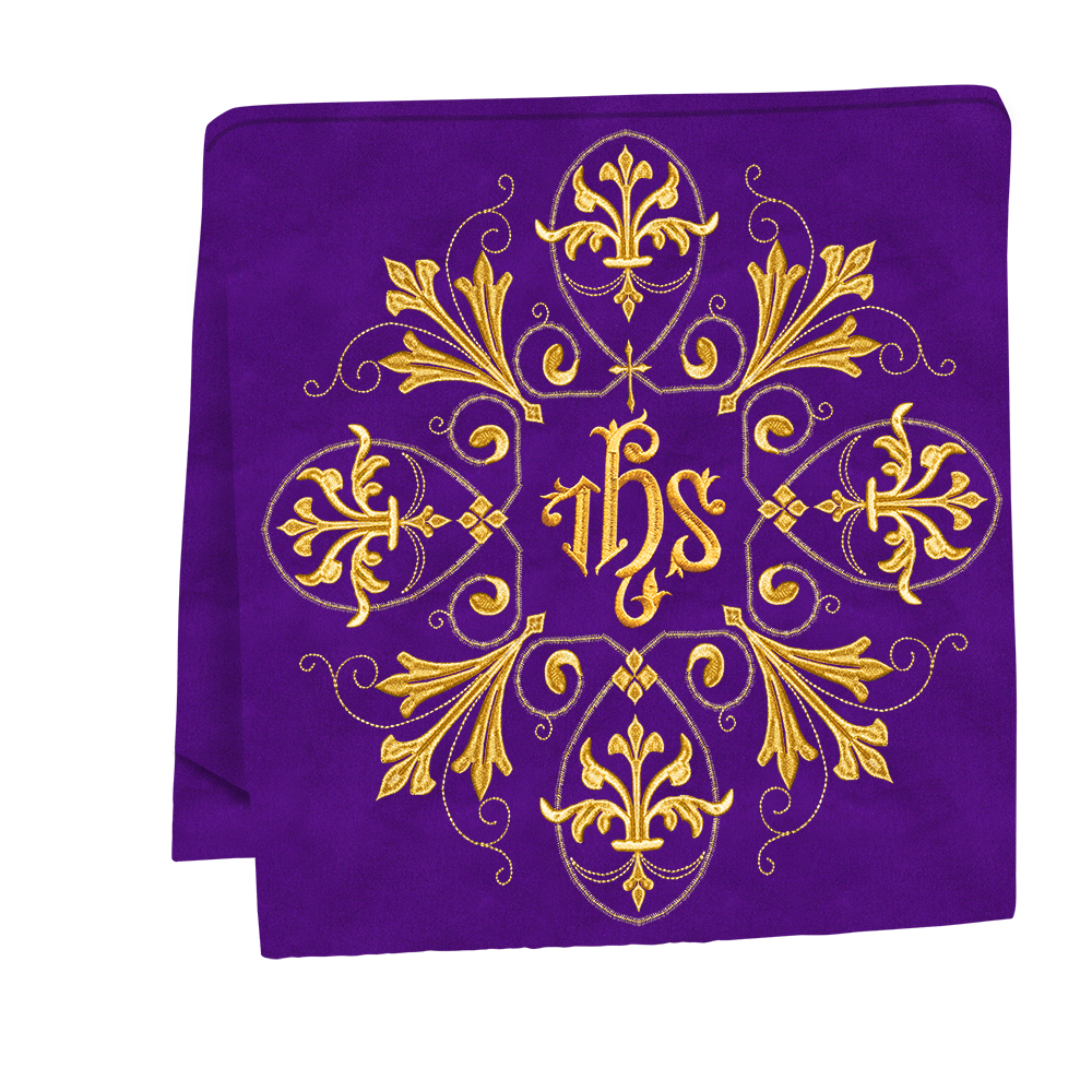 Embroidered Liturgical Church Altar Cloth with Spiritual Motif