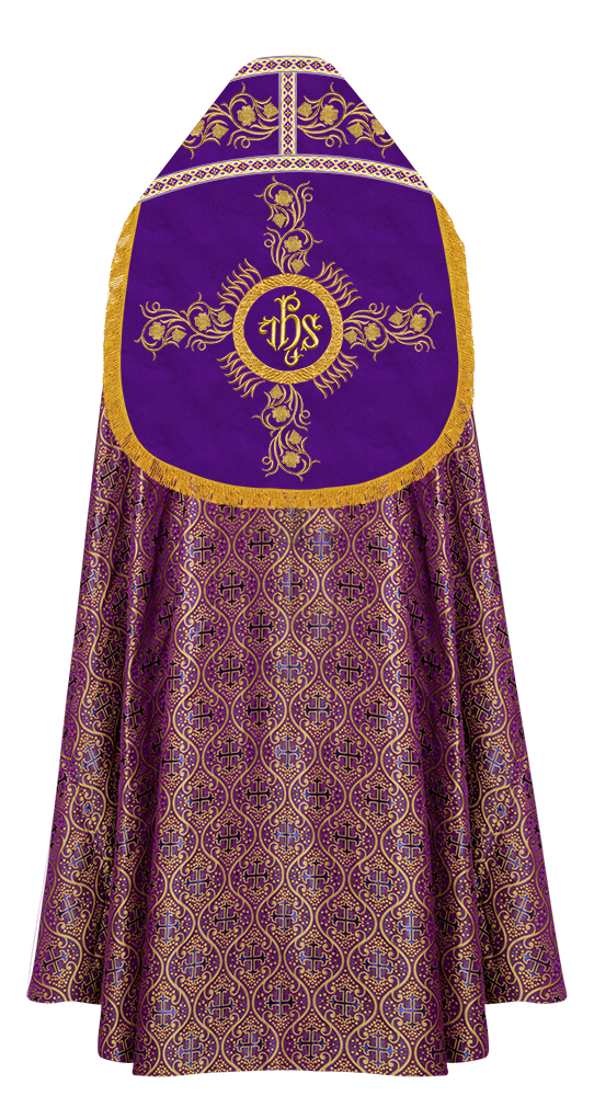 Roman Cope Vestment with Grapes Embroidered trims