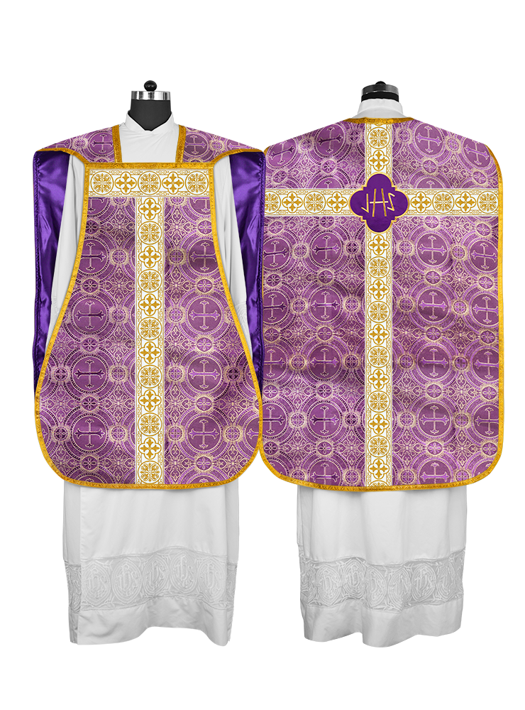 Vestimentas con espalda de violín con motivo y cruz Orphrey