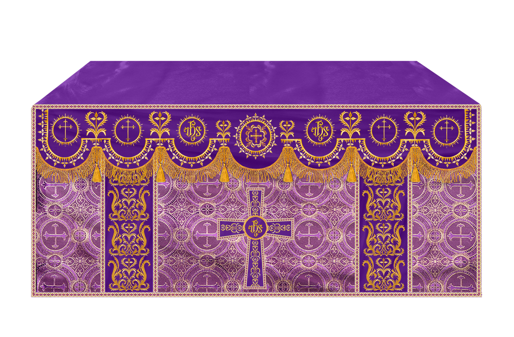 Communion Table Cloth with Embroidered Trims