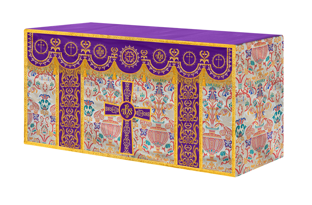 Tapestry Altar Cloth with Woven Braids