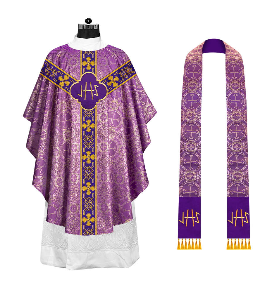 Gothic Chasuble with Motif and Trims