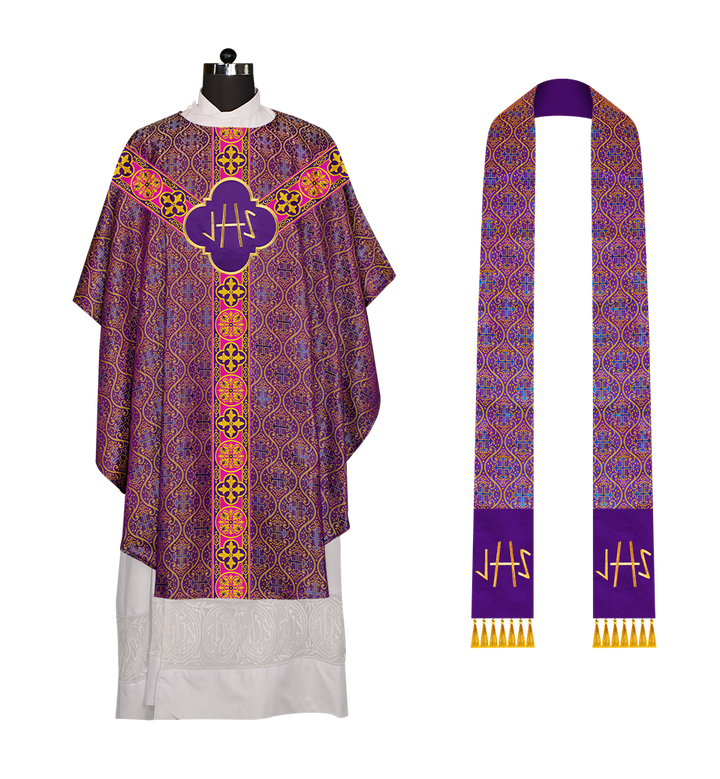 Gothic Chasuble with Cross Braided Trims