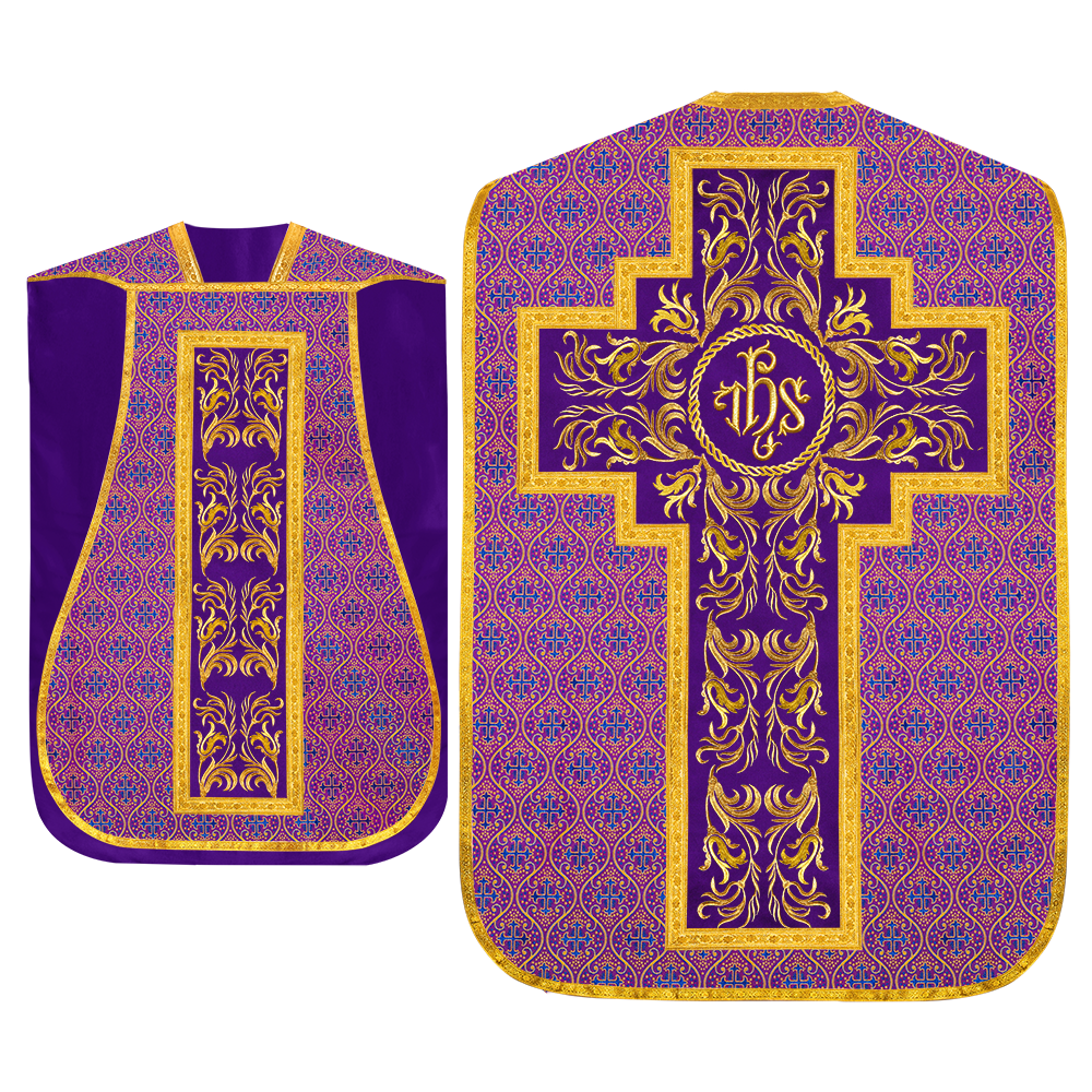 Set of Four Liturgical Roman Chasuble Vestment